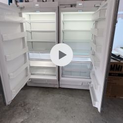 SUBZERO REFRIGERATOR 36” AND 36” FREEZER OPEN BOX MANUFACTURER DATE PANEL READY