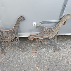Old Cast Iron Park Bench Legs