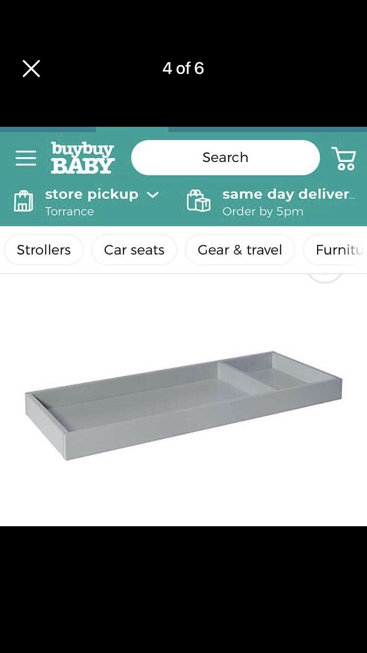Grey Infant Changing Table 