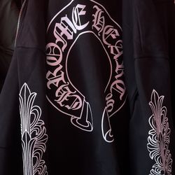 Black Chrome Heart Jacket Size Med