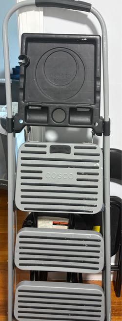 Cosco 3-Step Folding Step Ladder – Sturdy, Pull & Fold