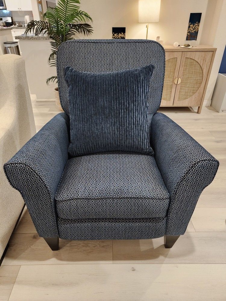 Mathis Brothers Upholstered Armchair With Footrest