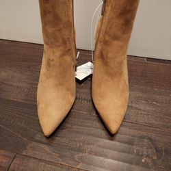 New Women's Dress Boots bootie Shoes Tan Size 5