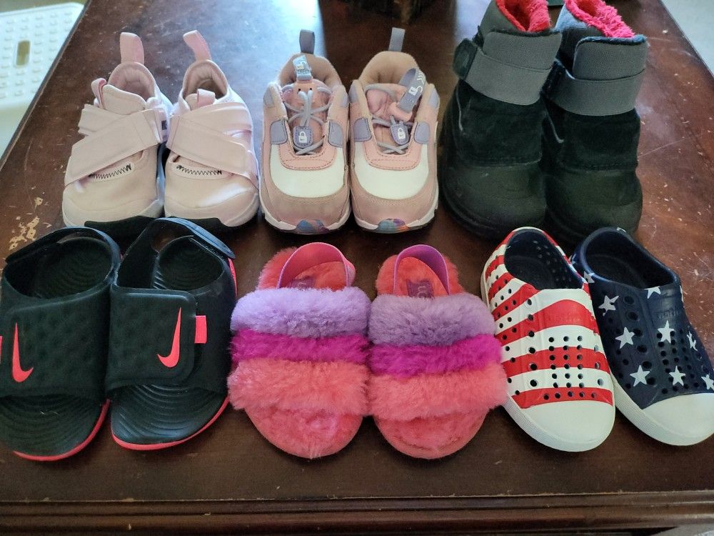 Nike, Ugg, North Face, Native shoes and sandals toddler