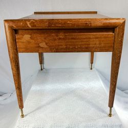 Rare Brass & Lucite Ferrules MCM John Keale brown & Saltman End table 