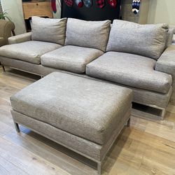 Custom Made 9’ Couch With Ottoman