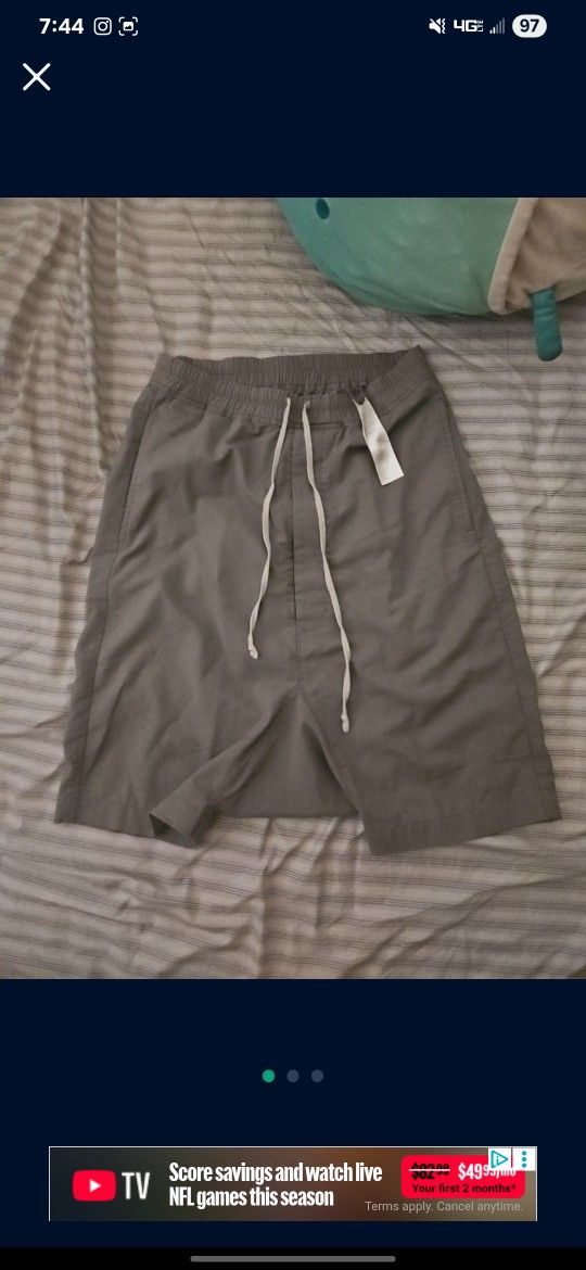 Rick Owens Pods Shorts