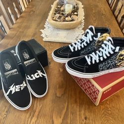 Metallica Vans Hightop & Slip Ons 