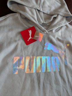New! Women's Light Blue Puma Oversized Hoodie Size XL - Everett, WA