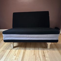 Solid Wood Futon / Convertible Queen Bed With Mattress