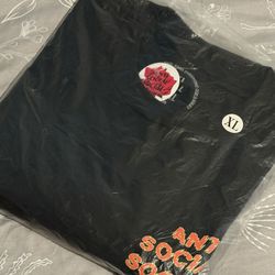 NEW WITH TAGS Anti Social Social Club Maniac Tee Black Orange SS21 Men’s Size XL