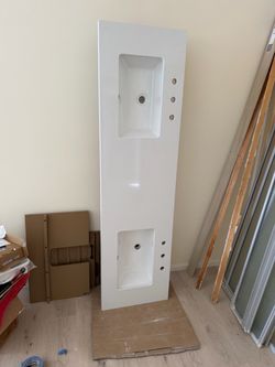 Countertop double sink