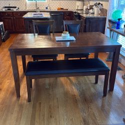 Dining Table With Bench And Chairs 