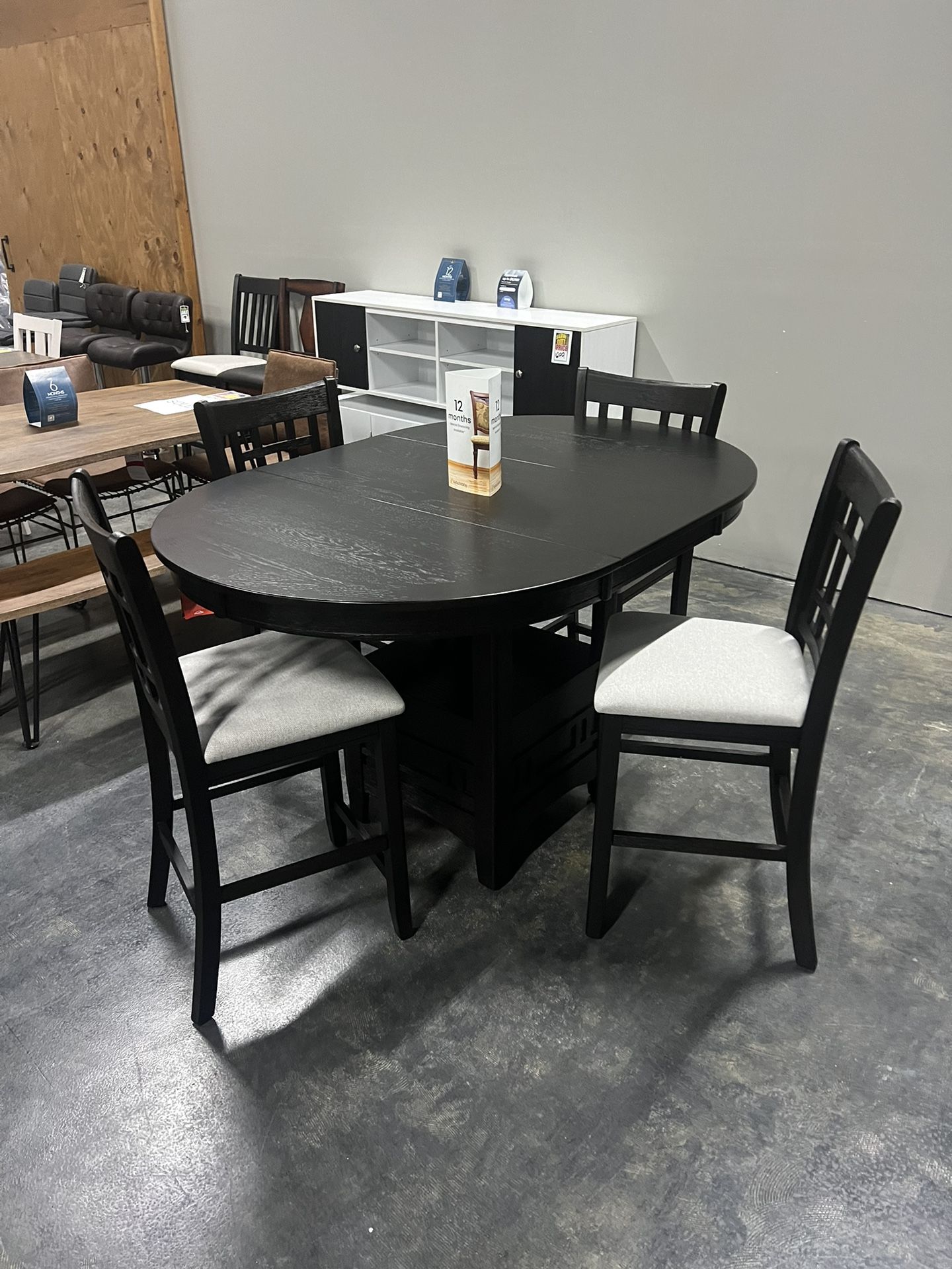 Oval Counter Height Dining Set With Leaf