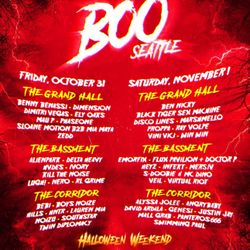 One GA 2 Day Tickets For Boo Seattle.