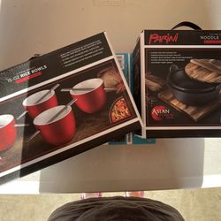 Brand new rice bowl and noodle hot pot