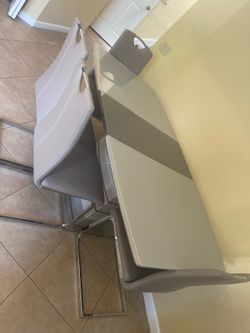 Dining table and chairs