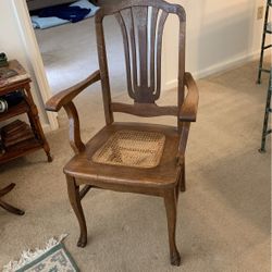 1800’s Oak Cane Armchair 