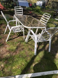 Outdoor chairs and table