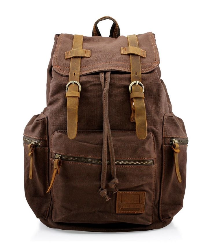 Gearonic men’s sport vintage canvas backpack  