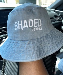 Denim bucket hat with logo