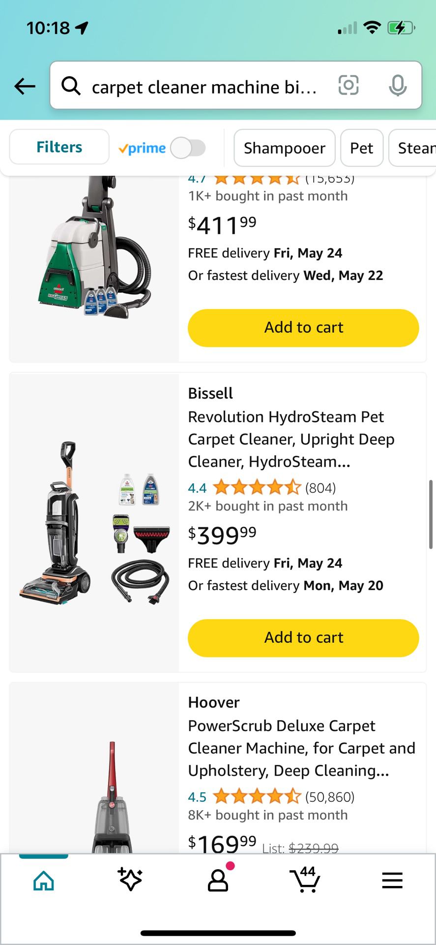 Bissell HydroSteam Carpet Cleaner