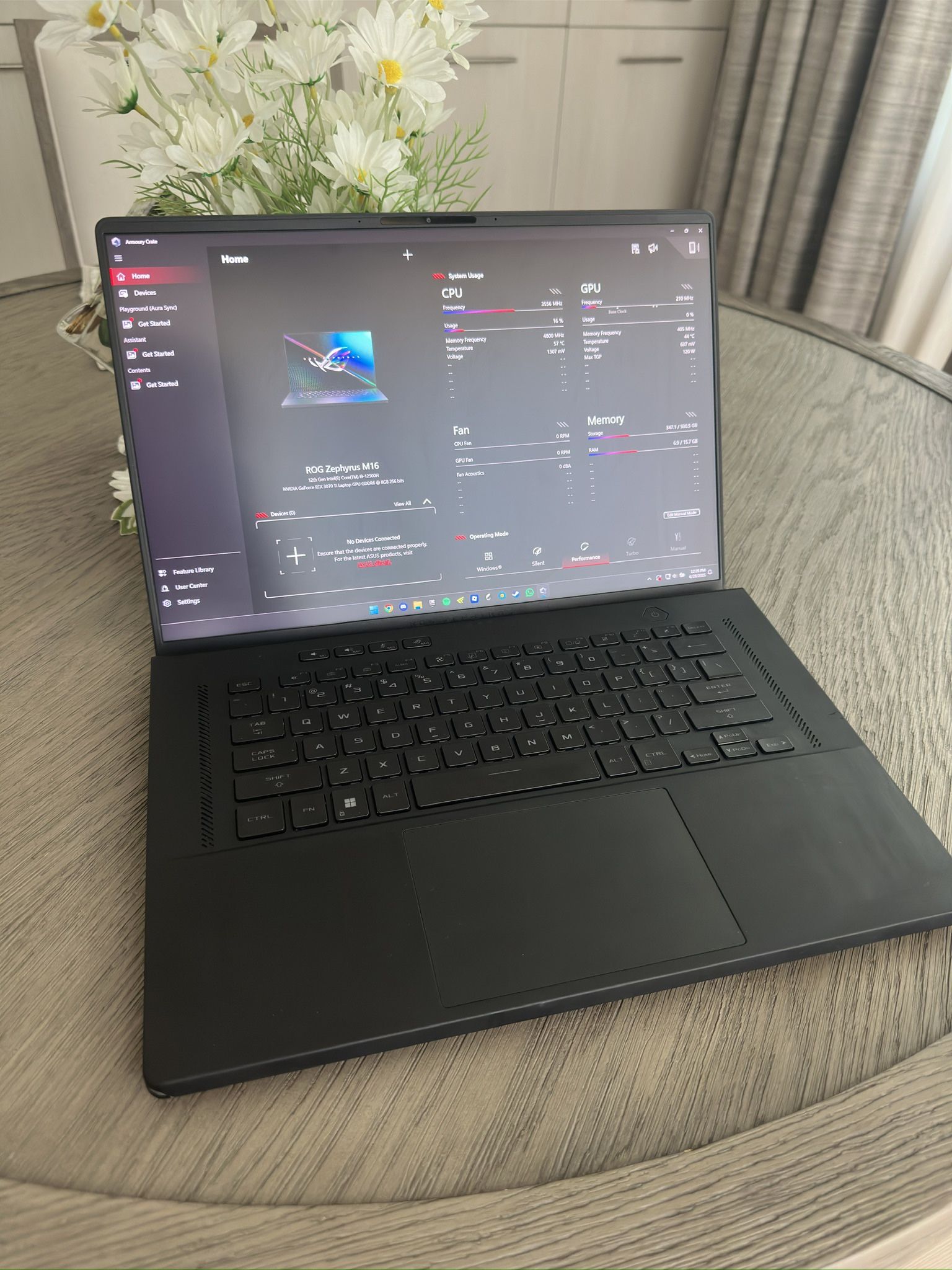 ASUS ROG Zephyrus M16 GU603 16:1 Ratio QHD+ I9-12900H 16 GB 1TB RTX 3070 Ti