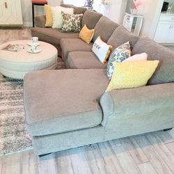Oversized Beige Sectional