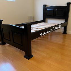 Twin Solid Wood Bed Frame $260