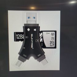 4 In 1 SD Card Reader Micro SD TF Cards For iPhone Andriod Mac PC