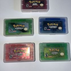 GBA Game Lot - Ruby, Sapphire, Emerald, Fire Red, Leaf Green FREE SHIPPING