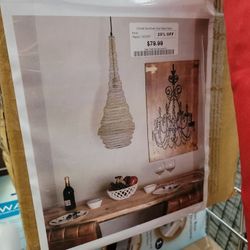 DecMode Gold Metal Mesh Pendant 