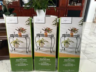 2-Tier Black Metal Plant Stand $15 each or all for $40