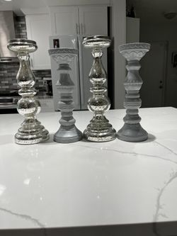 2 sets candle holders 