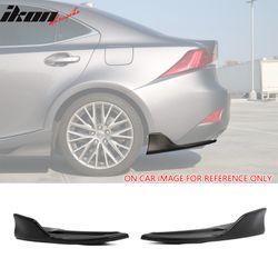Fits 2014-2020 Lexus IS Sedan Artisan Style Rear Bumper Aprons Spat Gloss Black PP