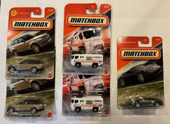 2024 2025 Matchbox Diecast Toy Cars - NEW - Porsche Range Rover Fire Truck