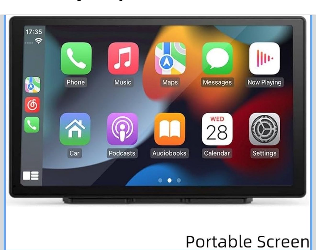 Wireless Carplay with 4K Dash Cam, 9" Portable Carplay Screen for Car, Apple Carplay & Android Auto Car Satellite Radio with 1080P Backup Camera, GPS