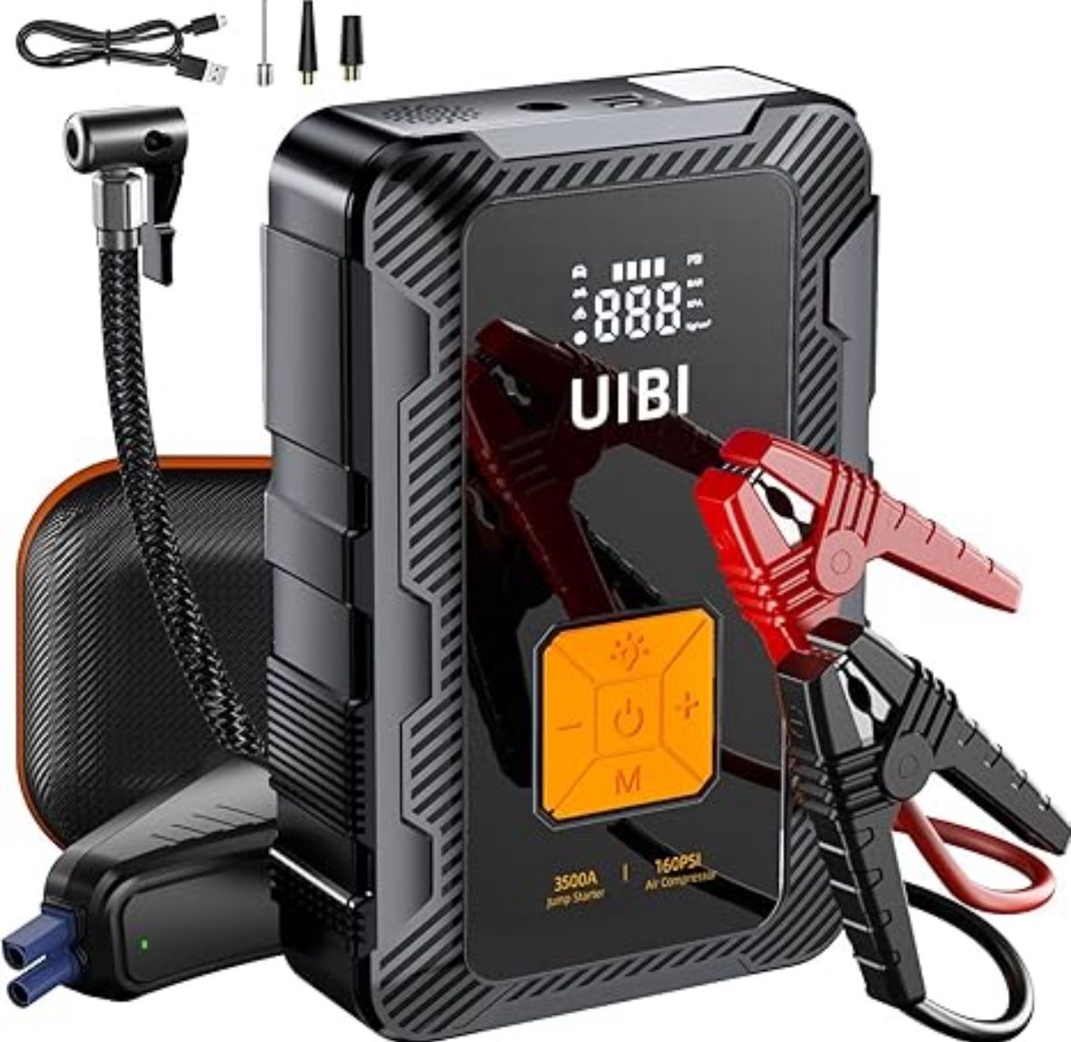 X7 Jump Starter with Air Compressor 160PSI, 3500A Car Battery Jumper Starter PD45W Fast Charge, 24000mAh Portable Tire Inflator 12V Jump Box Booster C