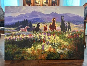 Large 32” x 48” canvas wall art “Wildflower Allure" – Claire Goldrick