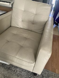 Beige Leather Chair