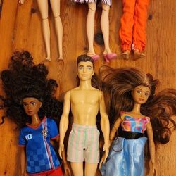 Lot Of Barbies & Dolls & Accessories 
