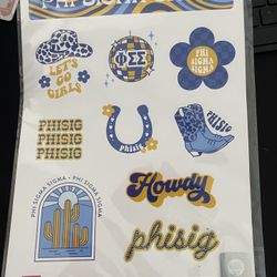 Phi Sigma Sigma Sticker Sheet