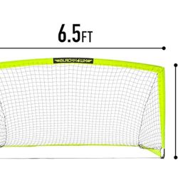 Soccer Goal Pop Up Foldable 6.5' x 3.5' Net Optic Yellow
Brand New 