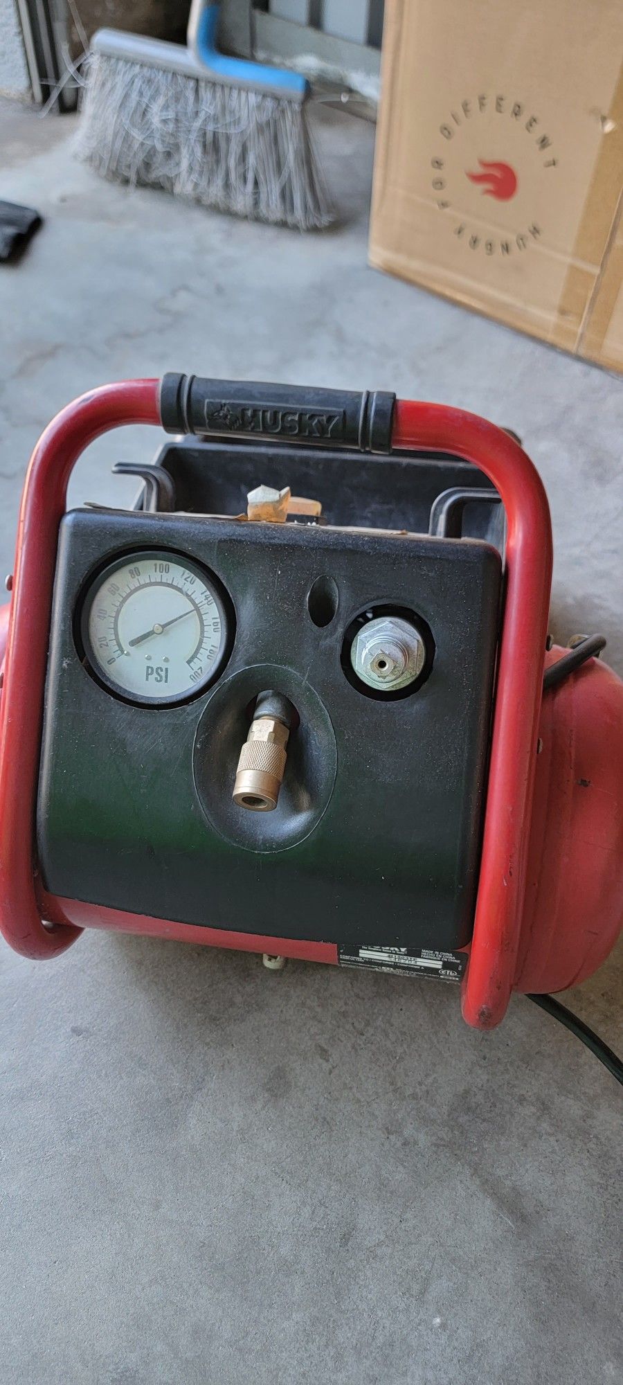 Husky portable compressor
