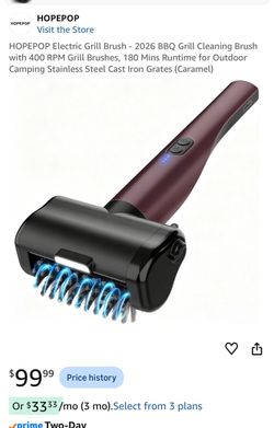 Brand New- HOPEPOP Electric BBQ Grill Cleaning Brush