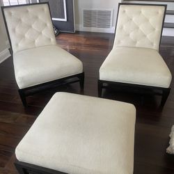Designer, Barbara, Barry Henderson, chairs, and ottoman