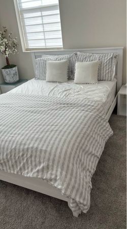 King Bed Frame (only bed frame for sale)- White