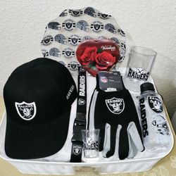 RAIDERS, VALENTINE'S GIFT BASKET. ( PICK UP IN MODESTO)