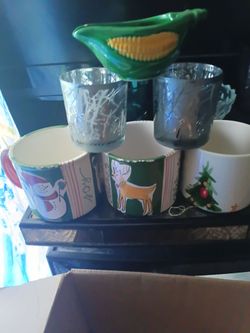 Christmas cups into classic silver tree candle holders