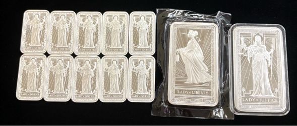 Silver Bullion Bars – 1 oz & 10 oz